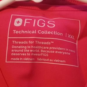 Figs scrubs set  in shocking pink